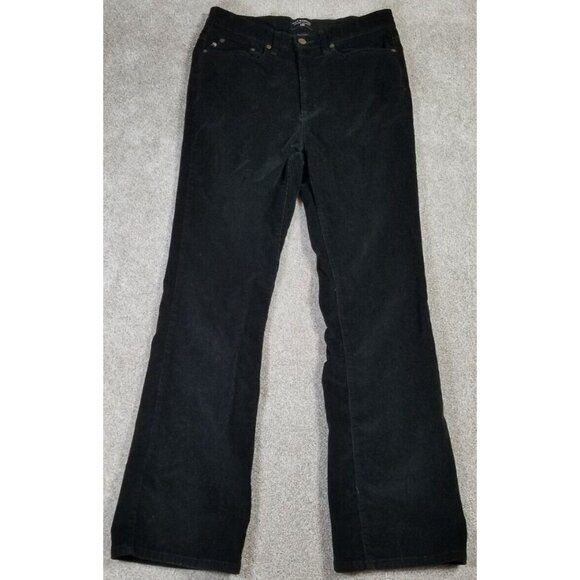 Polo Jeans Co. Ralph Lauren Black Corduroy Stretch Bootcut Jeans Women's Size 10 - Picture 1 of 13